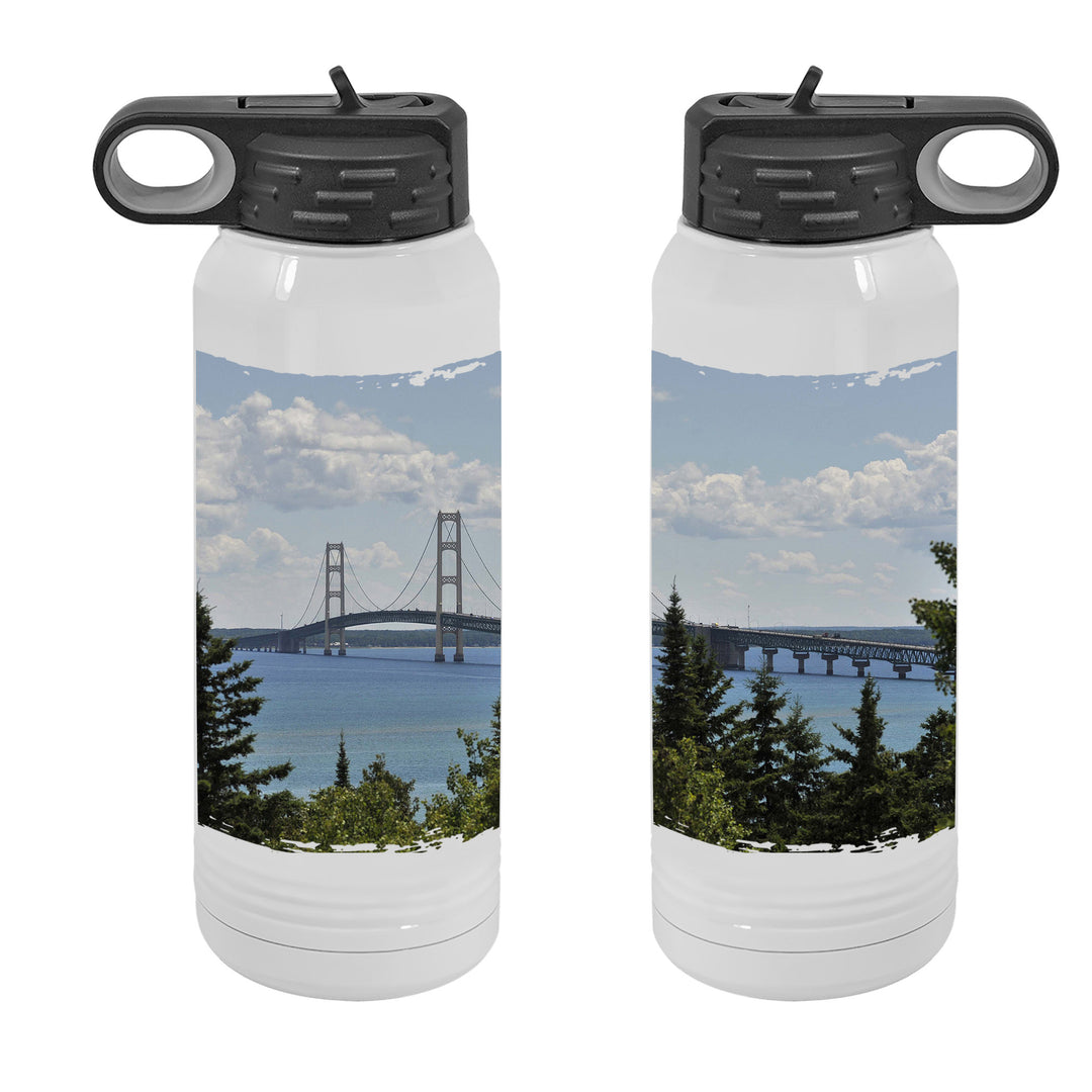 WATER BOTTLE 30oz - MICHIGAN MACKINAC BRIDGE