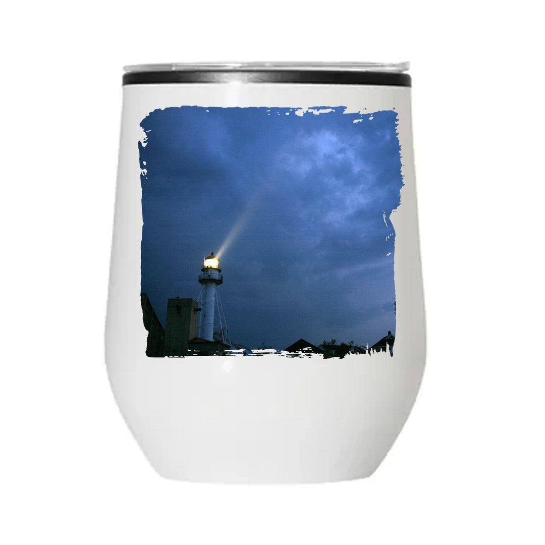 WINE TUMBLER 12oz - MICHIGAN WHITEFISH LIGHTHOUSE