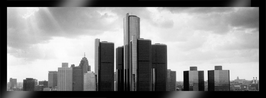 Framed- Detroit Skyline- GM Renaissance Center