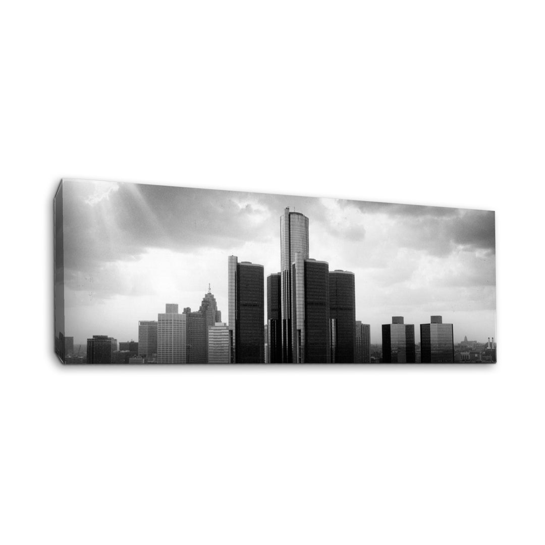 Gallery Wrapped Canvas- Detroit Skyline- GM Renaissance Center