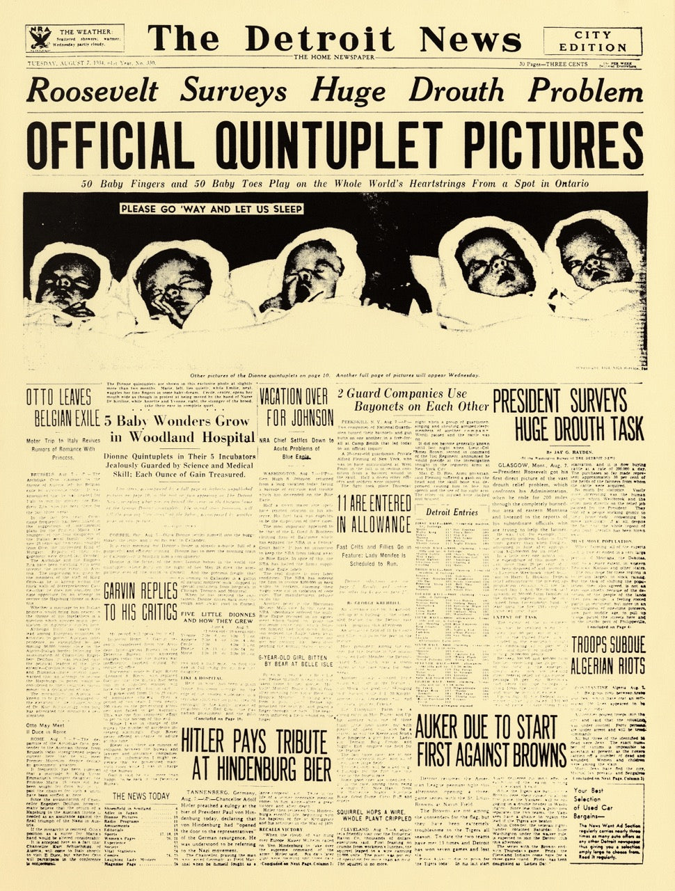 Front Pages- Official Quintuplet Pictures