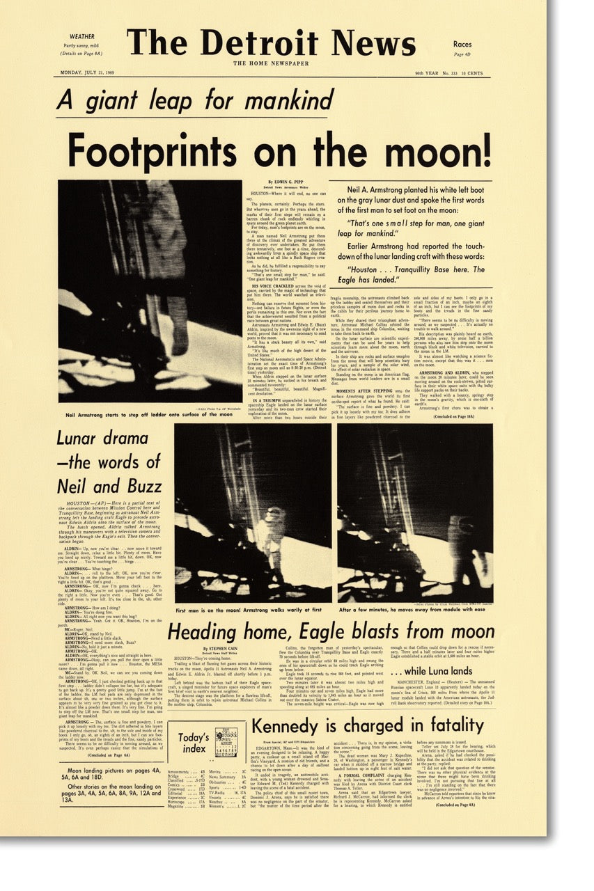 CANVAS Front Pages- Footprints On The Moon