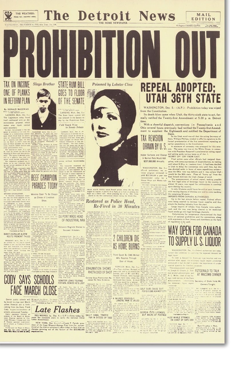 CANVAS Front Pages- Prohibition Out