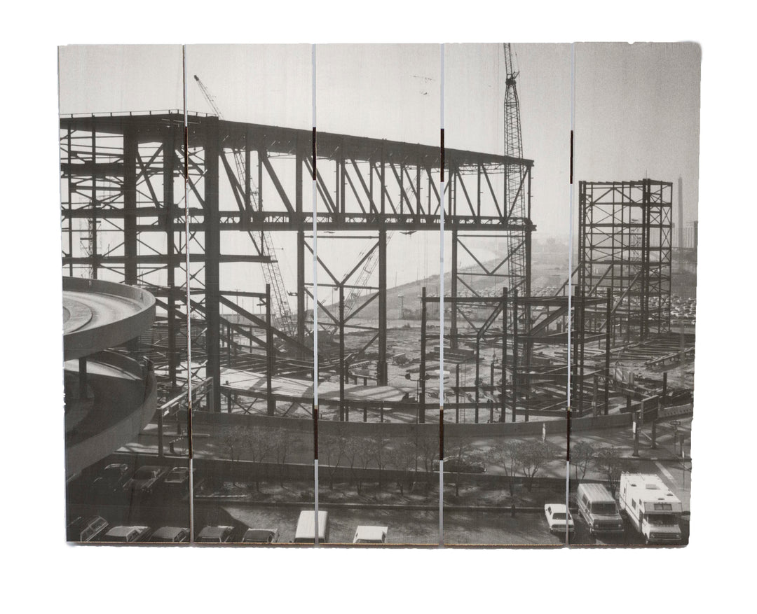 PALLET WOOD -  JOE LOUIS ARENA BUILDING SITE 1974 (2)