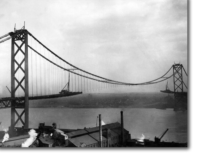 CANVAS PRINTS - AMBASSADOR BRIDGE CONSTRUCTION 1929