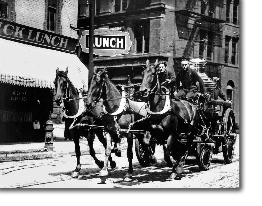 CANVAS PRINTS - DETROIT FIRE DEPARTMENT FINAL RUN 1922