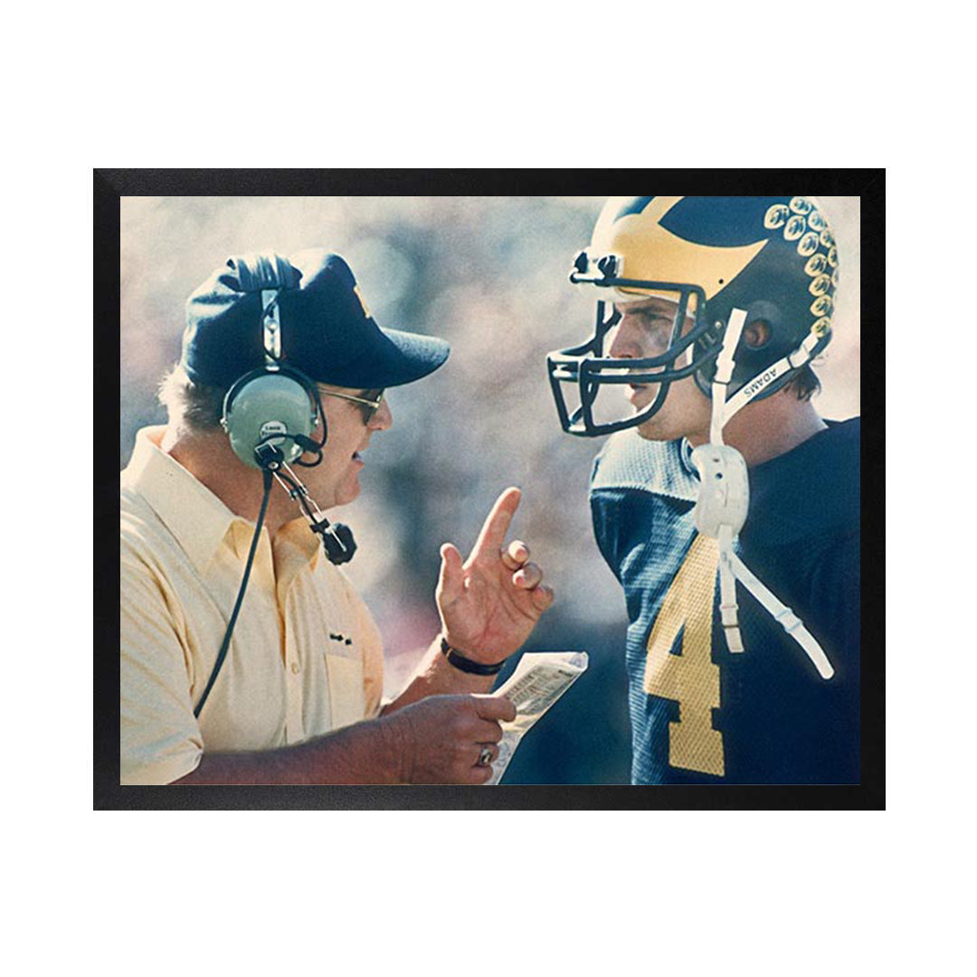 Framed Canvas Photos - BO SCHEMBECHLER AND JIM HARBAUGH